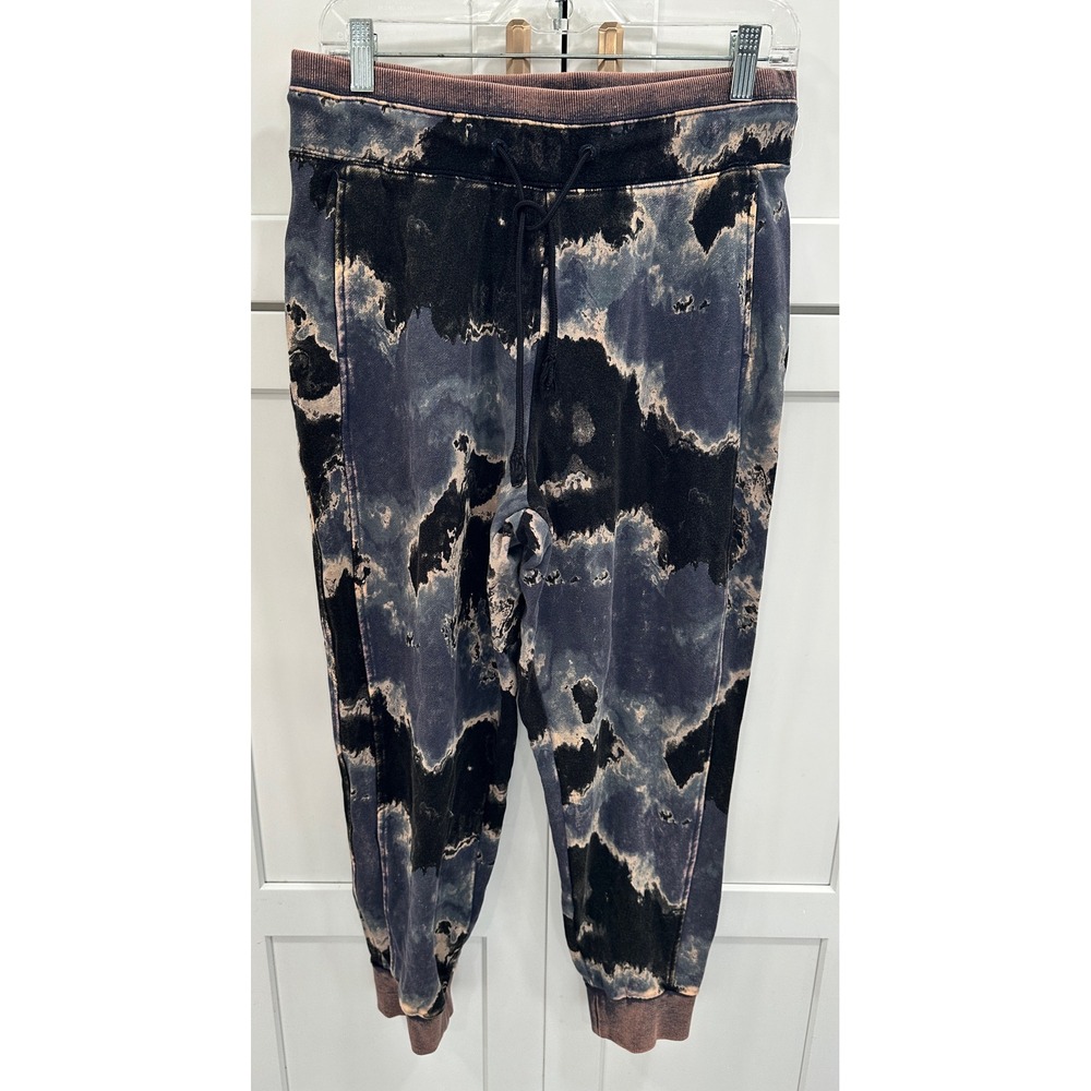 Lab‎ Joy Tie Dye Jogger Sweatpants Women Medium Blue Black Casual Lounge Wear